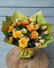 Букет цветов из:  Альстромерии и Розы #REPLACE_PRED# Шуе