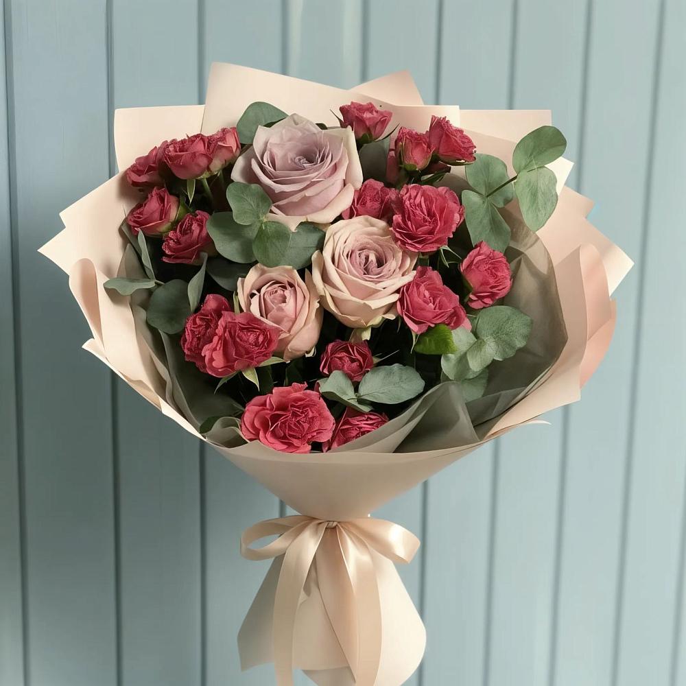 Букет цветов из: Гвоздики и Розы в Шуе