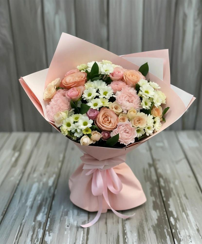 Букет цветов из: Гвоздики, Розы и Хризантемы в Шуе