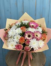 Букет цветов из:  Розы, Герберы и Хризантемы в Шуе