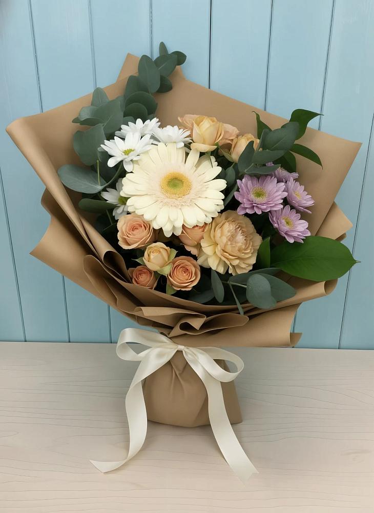 Букет цветов из: Герберы и Хризантемы в Шуе