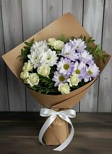 Букет цветов из:  Хризантемы и Розы в Шуе