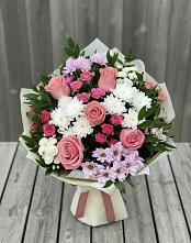Букет цветов из:  Альстромерии, Гвоздики, Розы и Хризантемы #REPLACE_PRED# Шуе