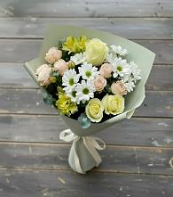 Букет цветов из:  Альстромерии, Розы и Хризантемы в Шуе