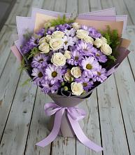 Букет цветов из:  Хризантемы и Розы #REPLACE_PRED# Шуе